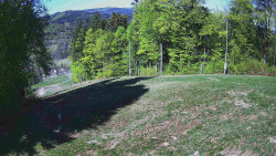 Prostřední část sjezdovky a snowpark