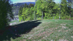 Prostřední část sjezdovky a snowpark