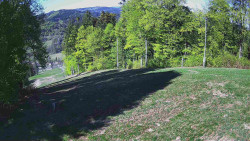 Prostřední část sjezdovky a snowpark