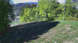 Prostřední část sjezdovky a snowpark