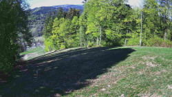 Prostřední část sjezdovky a snowpark