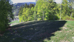 Prostřední část sjezdovky a snowpark