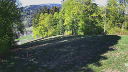 Prostřední část sjezdovky a snowpark