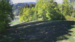 Prostřední část sjezdovky a snowpark