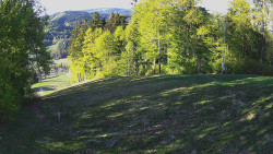 Prostřední část sjezdovky a snowpark