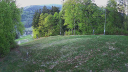 Prostřední část sjezdovky a snowpark