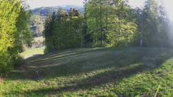 Prostřední část sjezdovky a snowpark