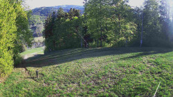 Prostřední část sjezdovky a snowpark