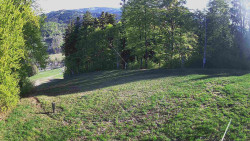 Prostřední část sjezdovky a snowpark