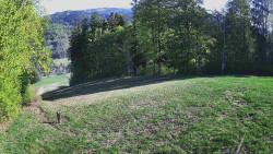 Prostřední část sjezdovky a snowpark