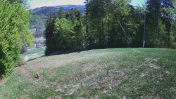 Prostřední část sjezdovky a snowpark
