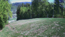 Prostřední část sjezdovky a snowpark