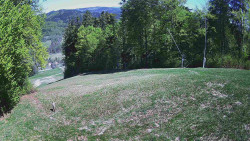 Prostřední část sjezdovky a snowpark