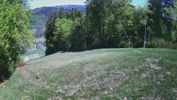 Prostřední část sjezdovky a snowpark