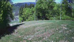 Prostřední část sjezdovky a snowpark