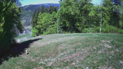Prostřední část sjezdovky a snowpark