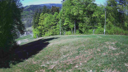 Prostřední část sjezdovky a snowpark