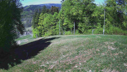 Prostřední část sjezdovky a snowpark