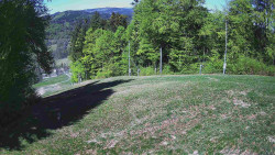 Prostřední část sjezdovky a snowpark
