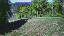 Prostřední část sjezdovky a snowpark