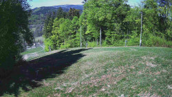 Prostřední část sjezdovky a snowpark
