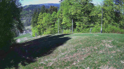 Prostřední část sjezdovky a snowpark