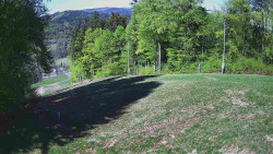 Prostřední část sjezdovky a snowpark
