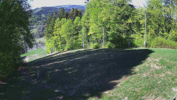 Prostřední část sjezdovky a snowpark
