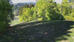 Prostřední část sjezdovky a snowpark