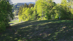 Prostřední část sjezdovky a snowpark