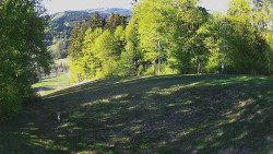 Prostřední část sjezdovky a snowpark
