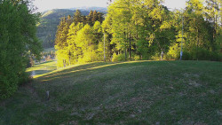 Prostřední část sjezdovky a snowpark