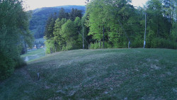 Prostřední část sjezdovky a snowpark
