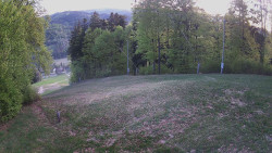 Prostřední část sjezdovky a snowpark