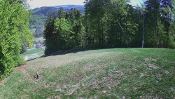 Prostřední část sjezdovky a snowpark