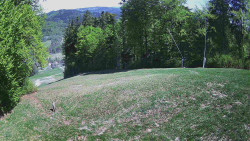 Prostřední část sjezdovky a snowpark