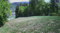 Prostřední část sjezdovky a snowpark