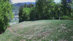 Prostřední část sjezdovky a snowpark