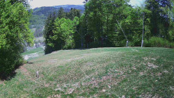 Prostřední část sjezdovky a snowpark