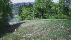 Prostřední část sjezdovky a snowpark