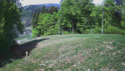 Prostřední část sjezdovky a snowpark