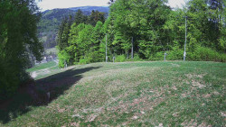 Prostřední část sjezdovky a snowpark