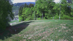 Prostřední část sjezdovky a snowpark