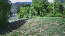 Prostřední část sjezdovky a snowpark