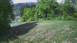 Prostřední část sjezdovky a snowpark