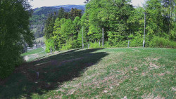 Prostřední část sjezdovky a snowpark