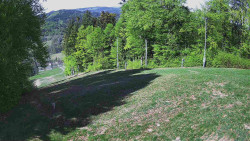 Prostřední část sjezdovky a snowpark