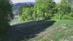 Prostřední část sjezdovky a snowpark