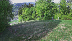 Prostřední část sjezdovky a snowpark