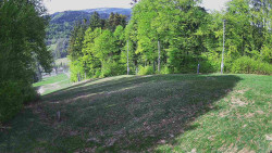 Prostřední část sjezdovky a snowpark